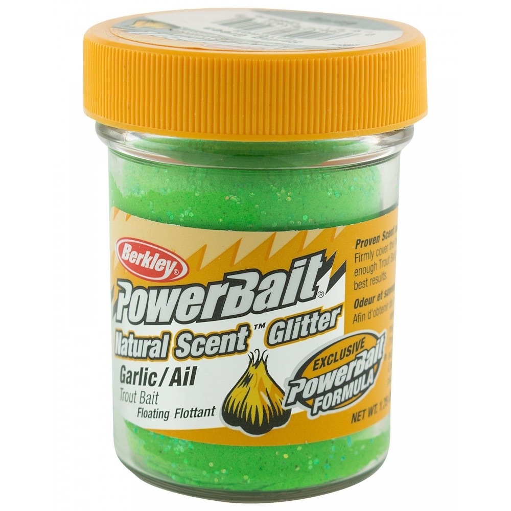 Berkley Powerbait Natural Scent Spring Green Glitter Garlic