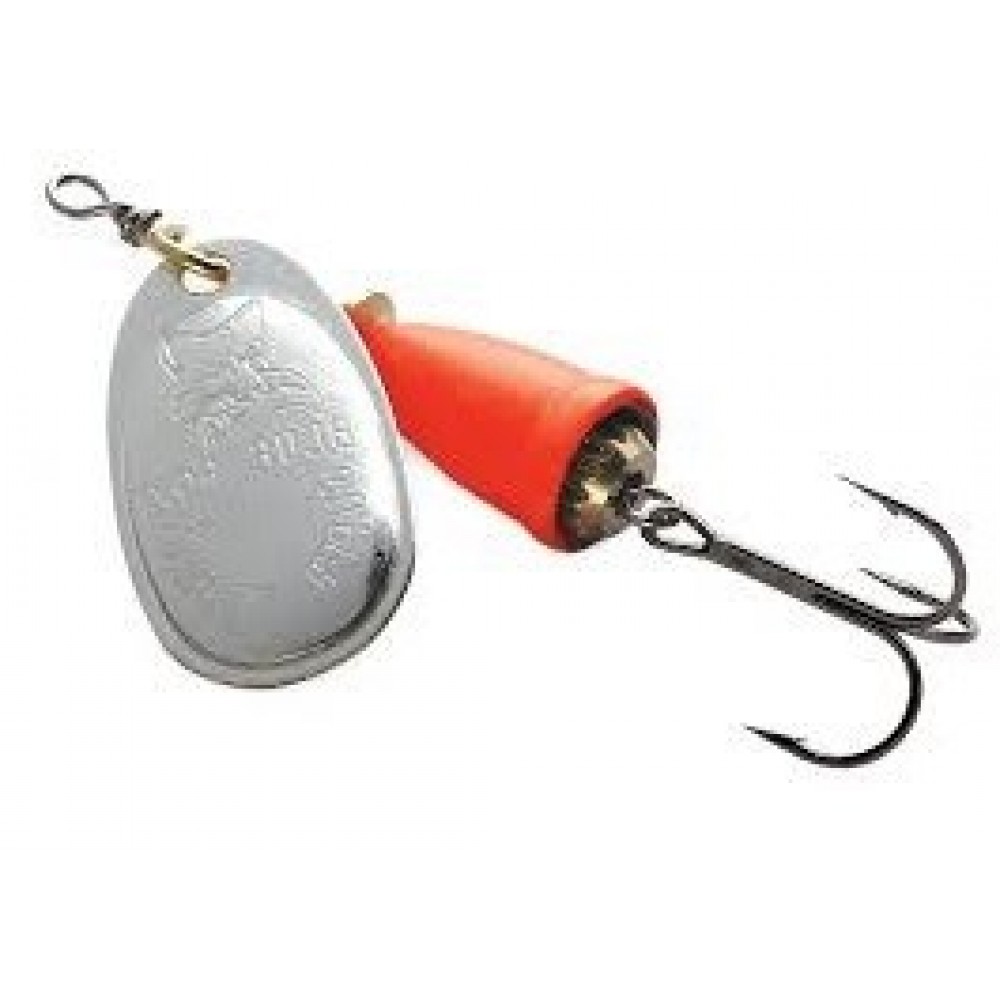 Vibrax Mid Depth Blue Fox Silver / Red Super Spinner - Str 2