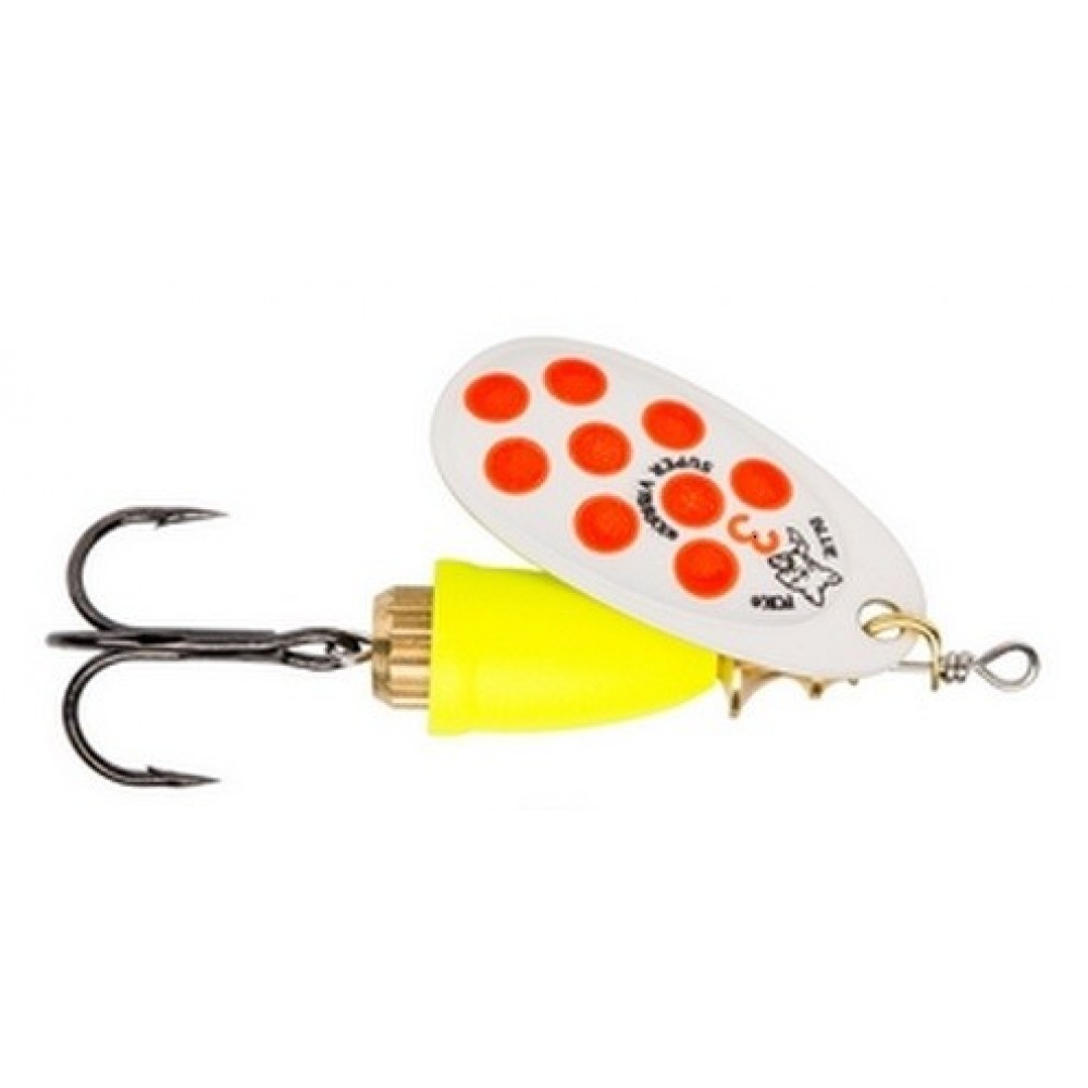Vibrax Mid Depth Blue Fox Silver / Orange Super Spinner - Str 2