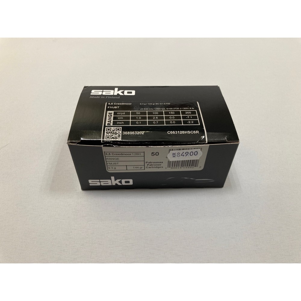 Sako Range 6,5 Creedmoor 9,3 gram 50 stk