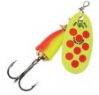 Vibrax Mid Depth Blue Fox Chartreuse / Rød Super Spinner - Str 2